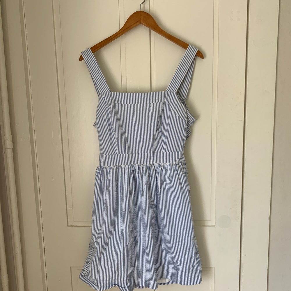 Seersucker j. Crew factory dress women’s M